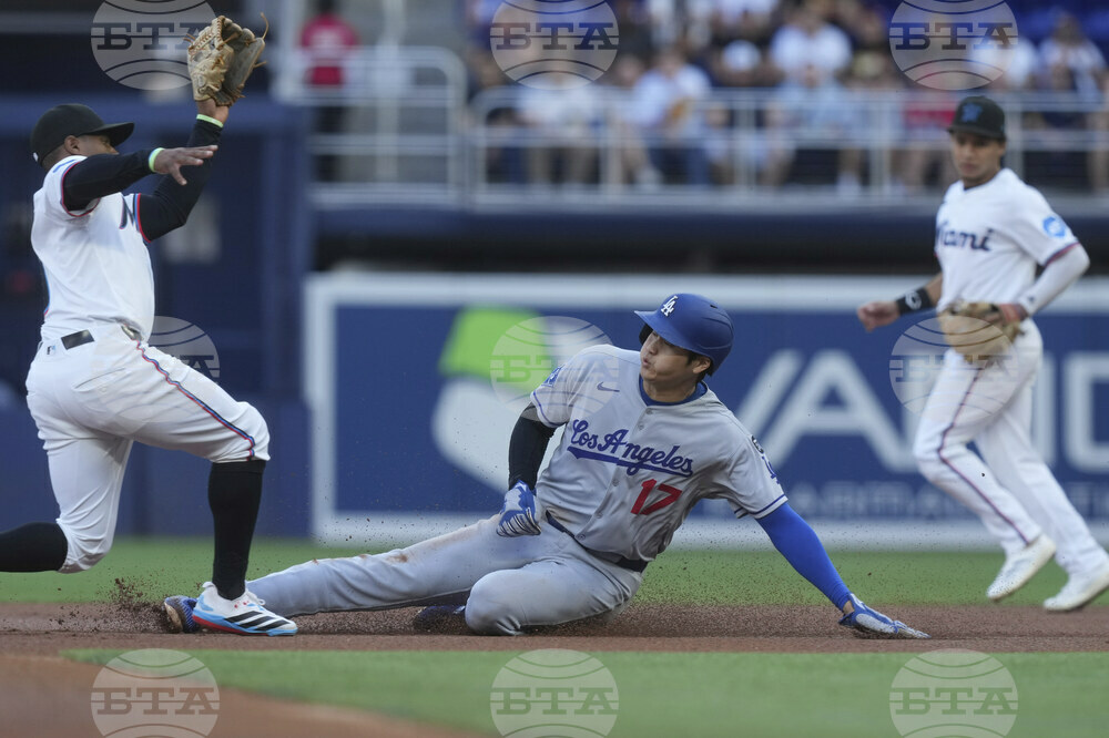 Dodgers Marlins Baseball