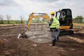 Камено - нова сграда за пожарната служба - първа копка