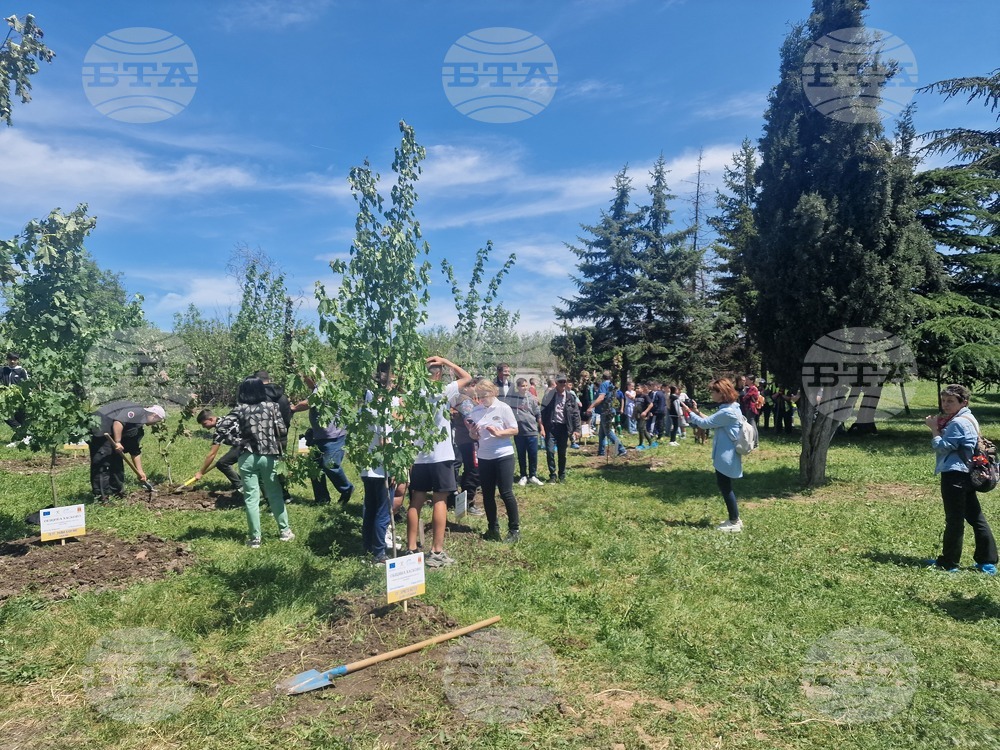Ученици от Хасково отбелязаха Деня на Европа с акция по залесяване