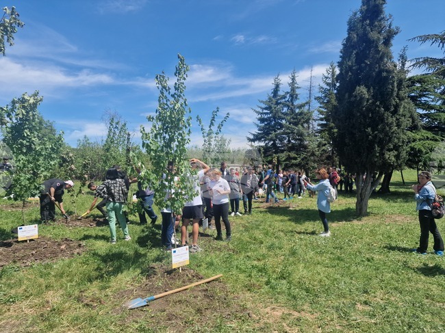 Ученици от Хасково отбелязаха Деня на Европа с акция по залесяване