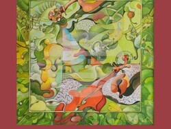 Иван Стратиев включва натюрморт, пейзаж и фигуративна композиция в изложбата си „Калейдоскоп“. Снимка: галерия „Париж“