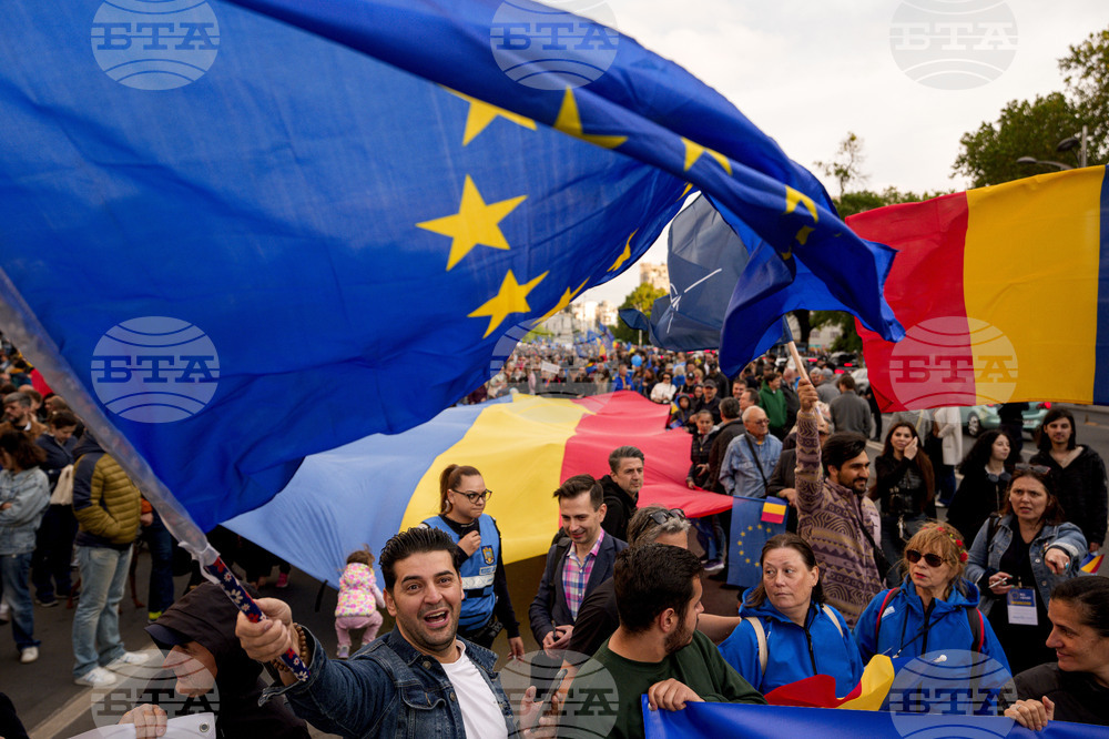 Romania Election Pro-EU Rally
