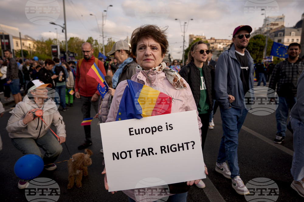 Romania Election Pro-EU Rally