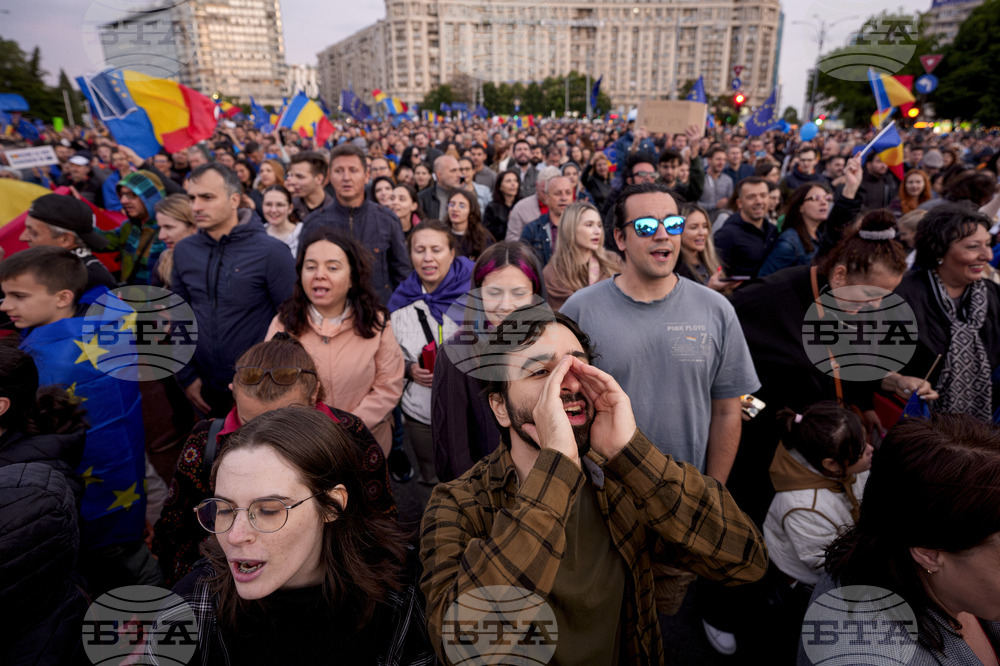Romania Election Pro-EU Rally