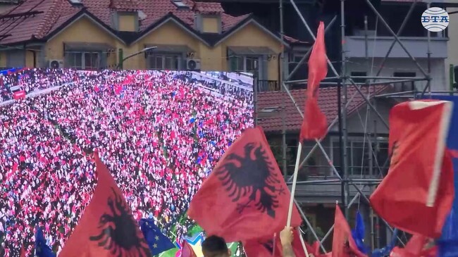 Двата основни политически субекта в Албания проведоха заключителните си митинги преди изборите