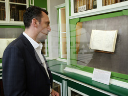 Гърция - Света Гора - Българска делегация - библиотека - посещение