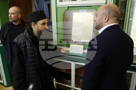 Гърция - Света Гора - Българска делегация - библиотека - посещение