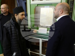 Гърция - Света Гора - Българска делегация - библиотека - посещение