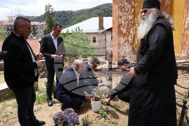 Гърция - Света Гора - Българска делегация - архимандрит Амвросий