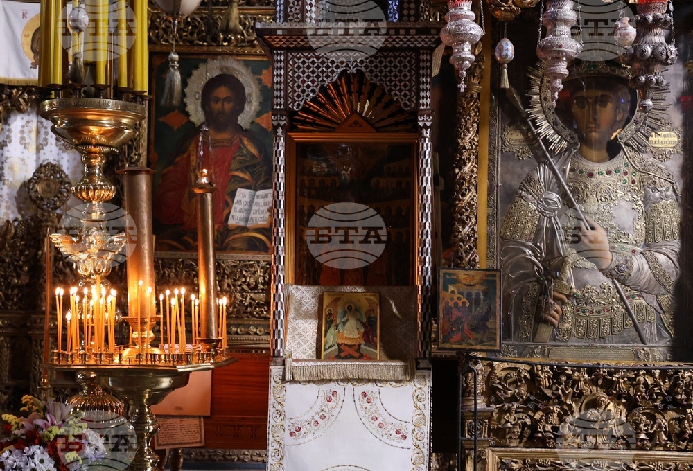 Evening Prayer Service Held at Zograf Monastery
