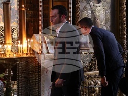 Гърция - Света Гора - Зографски манастир - Българска делегация - вечерна молитва