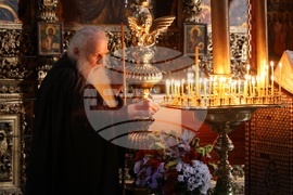 Гърция - Света Гора - Зографски манастир - Българска делегация - вечерна молитва