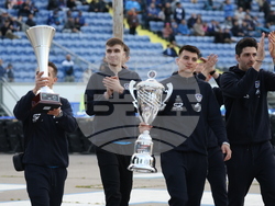 Футбол - волейболисти на "Левски" - трофей от efbet Super volley - почетна обиколка