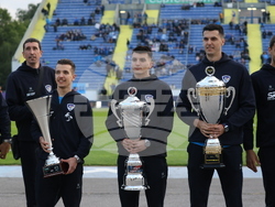 Футбол - волейболисти на "Левски" - трофей от efbet Super volley - почетна обиколка