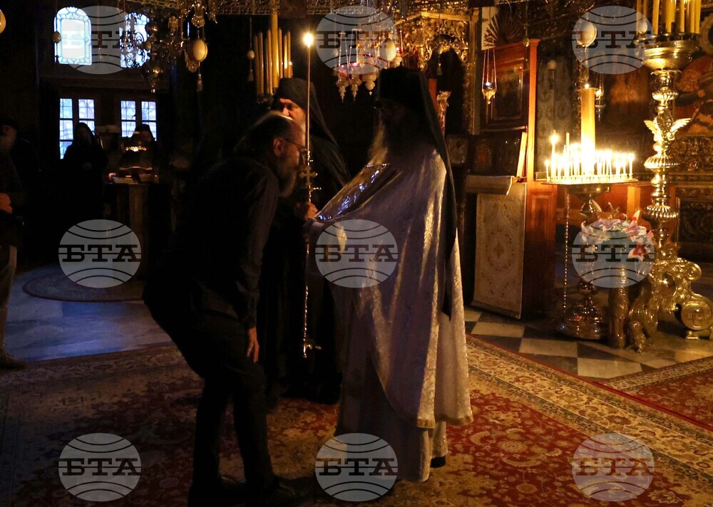 Гърция - Света Гора - Зографски манастир - богослужение и интронизация