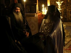 Гърция - Света Гора - Зографски манастир - богослужение и интронизация