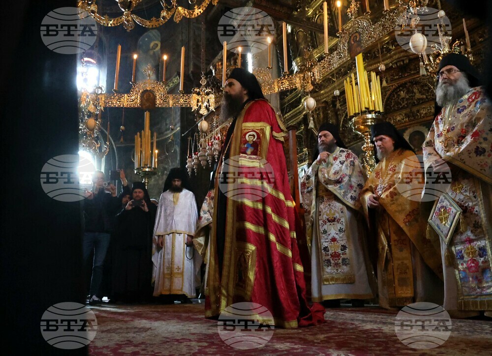 Archimandrite Gabriel Enthroned as Hegumen of Zograf Monastery in Mt Athos