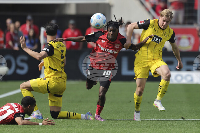 Борусия (Дортмунд) постигна необходима за целите на тима победа като гост в Леверкузен в последния домакински мач на Шаби Алонсо