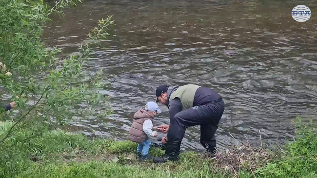 Доброволци от сдружение "Олимпик 2002" зарибиха с балканска пъстърва река Черна в Смолян