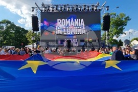 Румъния - Никушор Дан - митинг