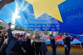 Румъния - Никушор Дан - митинг