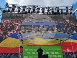 Румъния - Никушор Дан - митинг