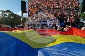 Румъния - Никушор Дан - митинг