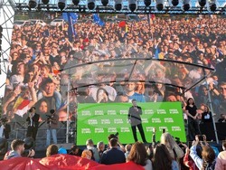 Румъния - Никушор Дан - митинг