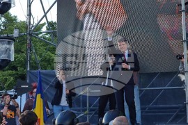 Румъния - Никушор Дан - митинг
