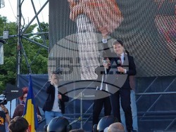 Румъния - Никушор Дан - митинг