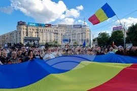 Румъния - Никушор Дан - митинг