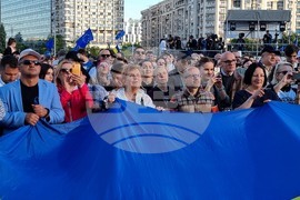 Румъния - Никушор Дан - митинг