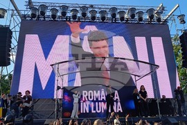 Румъния - Никушор Дан - митинг