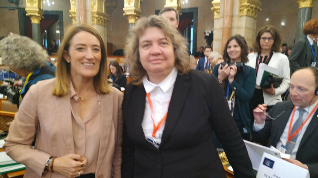 Parliament Chair Kiselova Confers with European Parliament President Metsola