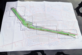 Шумен - инж. Андреан Ваньов - брифинг - облагородяване на локалното платно на ул. „Марица“