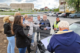 Шумен - инж. Андреан Ваньов - брифинг - облагородяване на локалното платно на ул. „Марица“