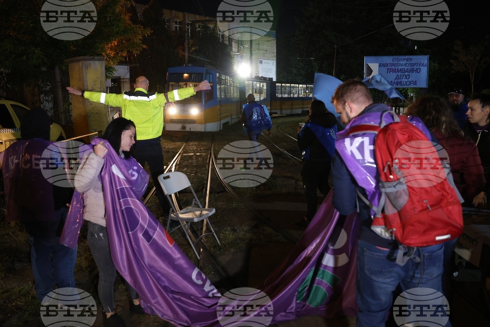 Градски транспорт - служители - протест