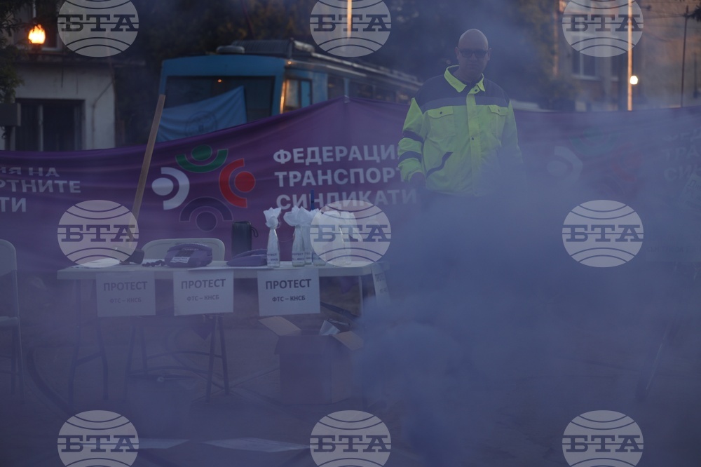 Градски транспорт - служители - протест