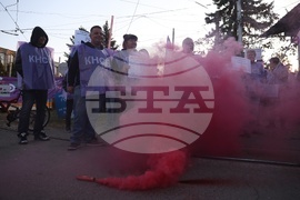 Градски транспорт - служители - протест