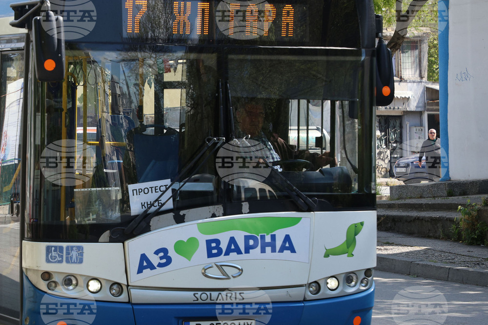 Варна - Шофьори от градски транспорт - символичен протест