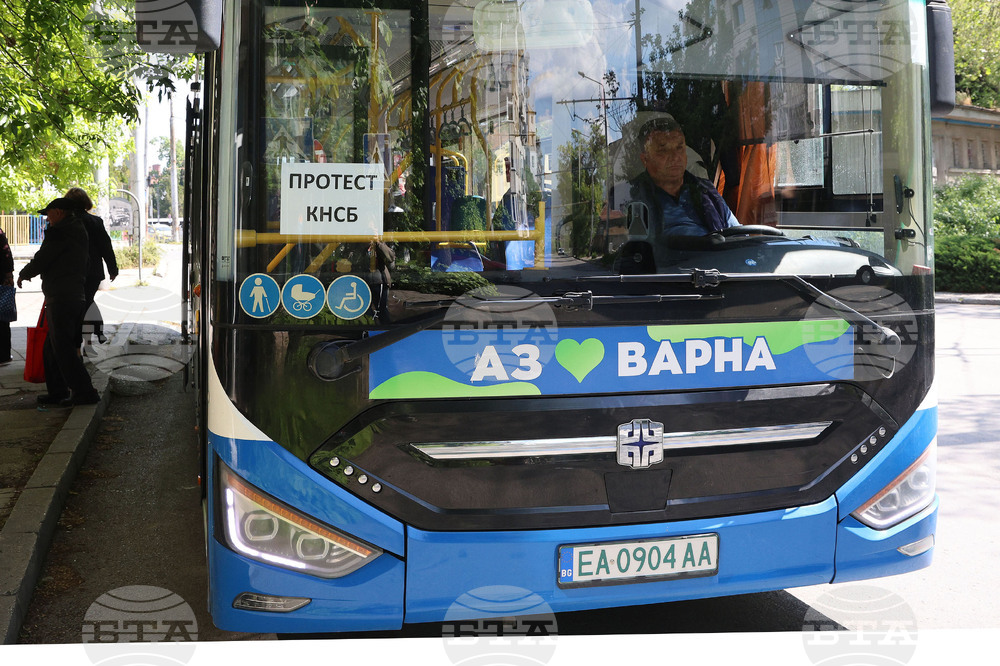Варна - Шофьори от градски транспорт - символичен протест