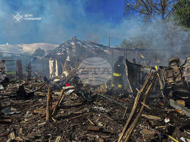 Жена загина при руски обстрел в украинската Сумска област, обявиха местните власти