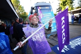 Градски транспорт - служители - протест