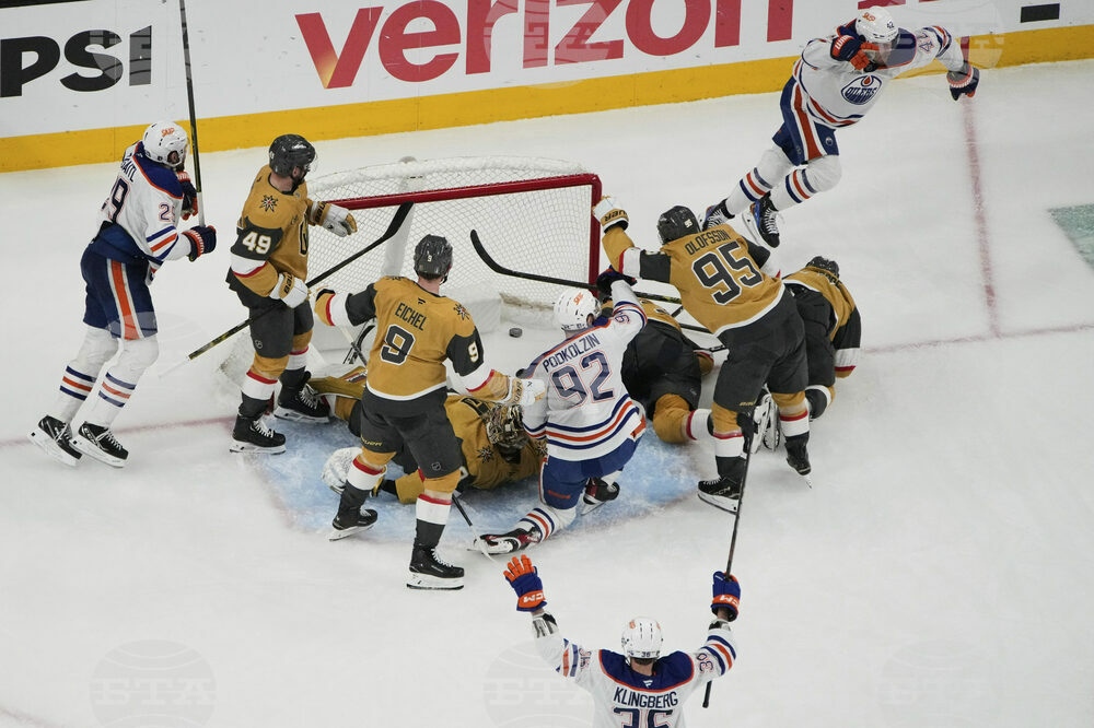 APTOPIX Oilers Golden Knights Hockey