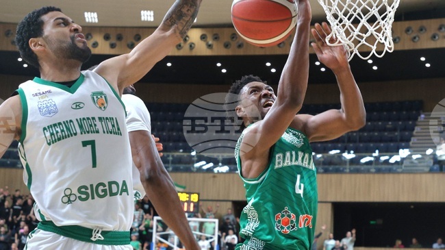 Балкан надви Черно море Тича с тройка в последната секунда в двубой от Националната баскетболна лига