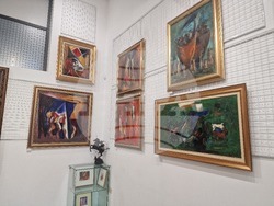 Откриване на изложбата „Енчо Пиронков – живопис – колекция Банови“ в столичната галерия „Милениум“. Снимка: Ваня Сухарова/БТА