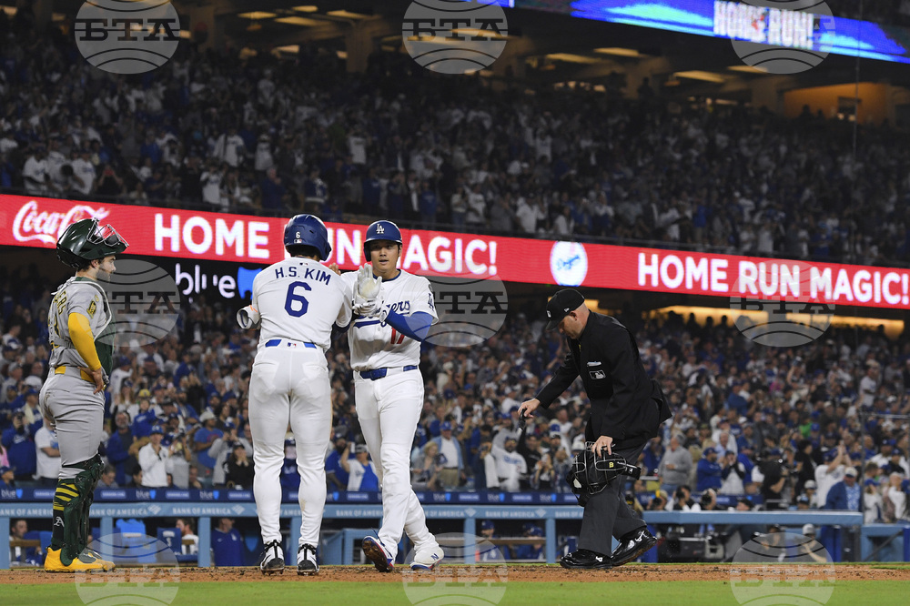 Athletics Dodgers Baseball