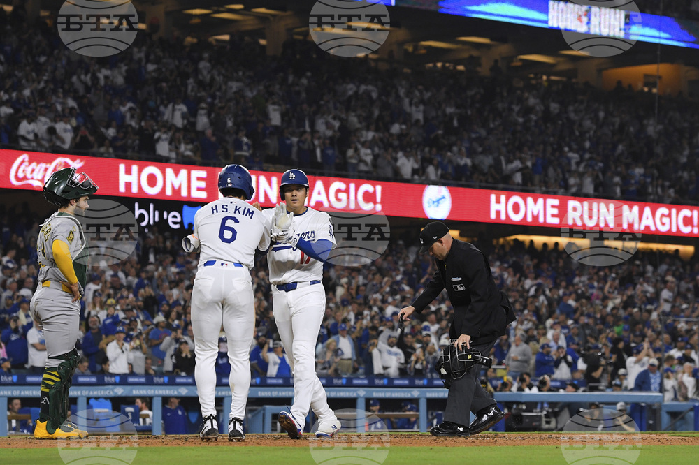 Athletics Dodgers Baseball