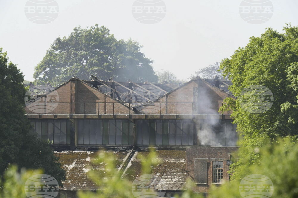 Britain-Former Military Base Fire
