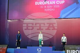 Бургас - художествена гимнастика - Европейска купа - награждаване 